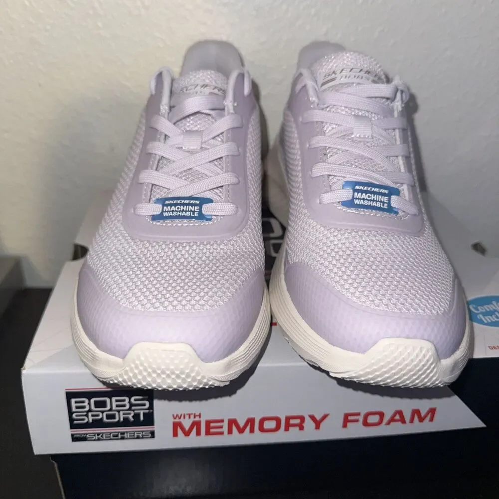 Skechers BOBS Sport Squad Waves Still Wading Women’s 9 Lilac Memory Foam